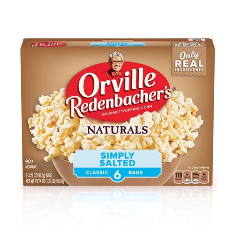 orville redenbachers naturals simply salted popcorn  oz  ct