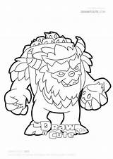Yeti Clans Brawl Kolorowanka Monster Drawitcute sketch template