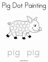 Dot Pig Painting Coloring Noodle Farm Twistynoodle Animal Kids Twisty Pages Built California Usa sketch template