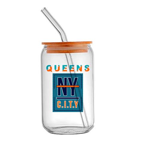 copo vidro transparente  canudo importado nova york queens poster movel de cozinha criatics