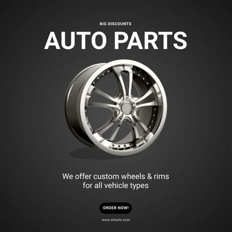copy  auto parts instagram ad postermywall
