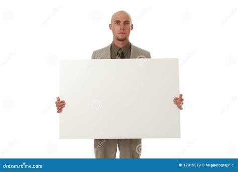 businessman holding  sign stock image image  gesturing