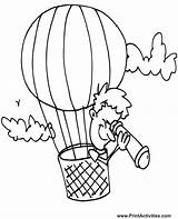 Balloon Air Hot Coloring Pages Printable Balloons Colouring Kids Print Transportation Basket Template Popular Airplane He Coloringhome sketch template