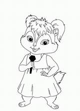 Coloring Pages Alvin Chipmunks Chipmunk Eleanor Brittany Chipette Chipettes Clipart Printable Print Popular Miller Und Die Kids Character Coloringhome Library sketch template