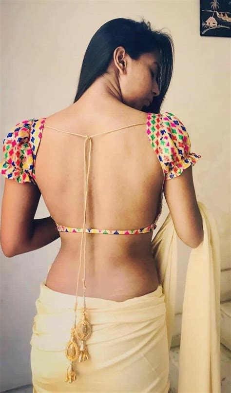 pin  backless saree