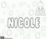 Nicole Name Coloring Girl Pages Names Many Feminine Ona Languages Printable Oncoloring sketch template
