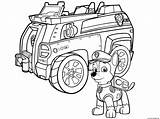 Chase Patrol Coloring Paw Car Police Pages Printable Color sketch template