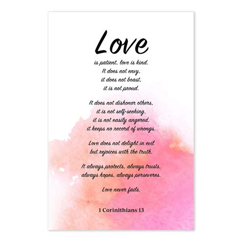 Love Is Patient Love Is Kind Poster 1 Corinthians 13