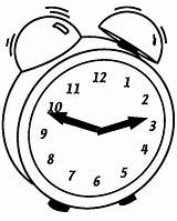 Clock Coloring Pages Blank Alarm sketch template