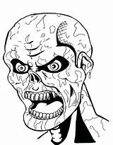 Zombie Coloring Pages Printable Getcolorings Color Scary Adults sketch template