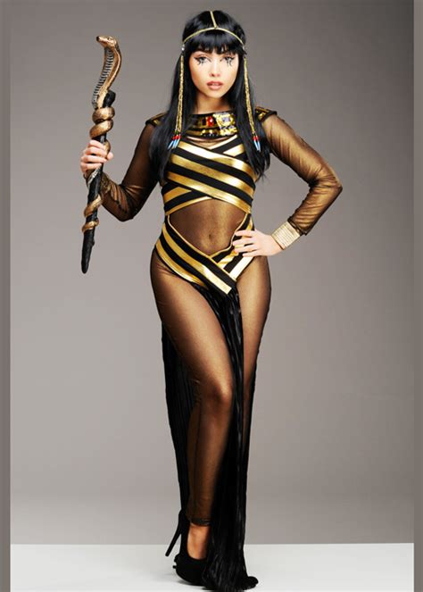 womens black egyptian goddess cleopatra costume