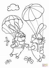 Coloring Skydiver Pages Template Sky sketch template
