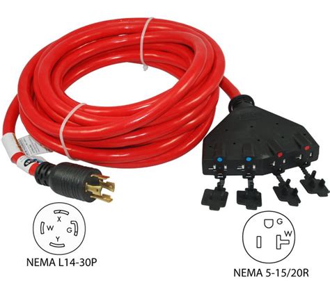conntek  ft   prong generator outlet splitter cord   outlets  info http