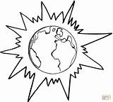 Ausmalbilder Planet Sonne Erde sketch template