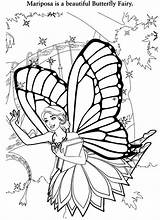 Coloring Fairy Pages Beautiful Butterfly Mariposa Barbie Getcolorings sketch template
