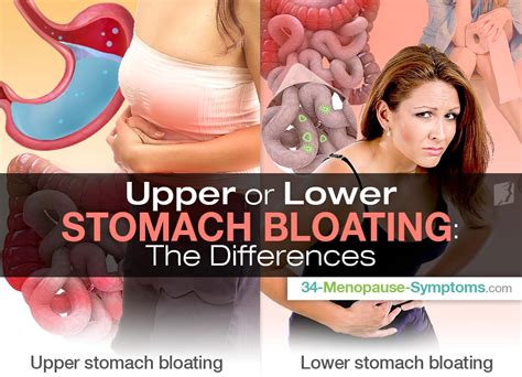 upper   stomach bloating  differences menopause