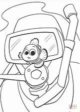Nemo Coloring Pages Diver sketch template