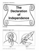 Declaration Independence Activities Printable Book Kindergarten Grade July Teachervision Little 4th Coloring 3rd Pages American Symbols Template Books History Fourth sketch template