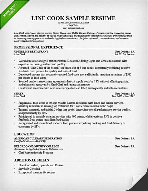 prep cook   cook resume samples resume genius