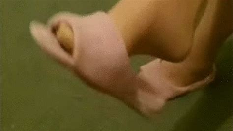 Pink Wedges Close Upmp4 Fuzzy Slipper Fascination Clips4sale