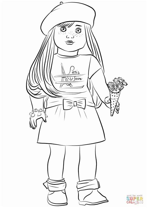 pin  american girl coloring pages