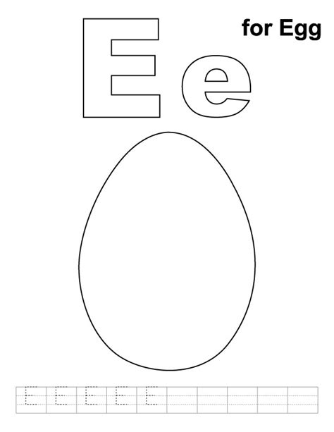 eggs letter  colouring pages