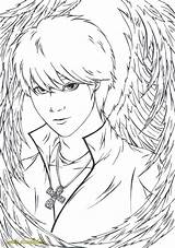 Coloring Anime Fallen Pages Angels Angel Para Printable Colorir Colouring Desenhos Book Print 52kb 854px Drawings Pasta Escolha sketch template