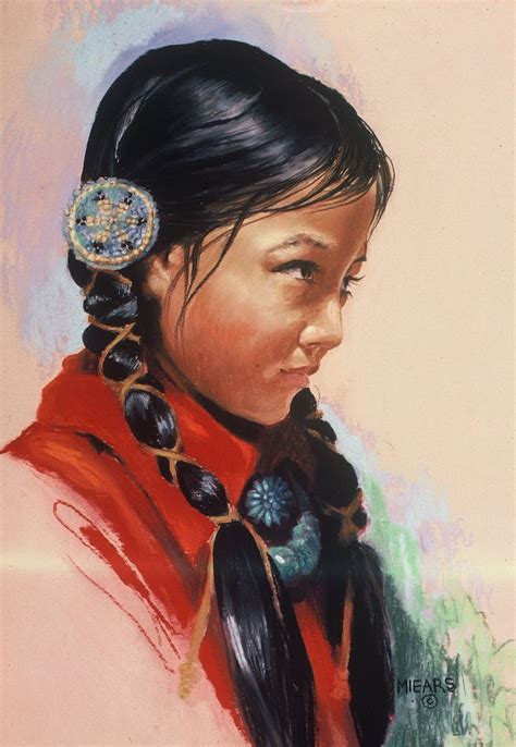 Indian Maiden By Mary Meiars Native American Art Native