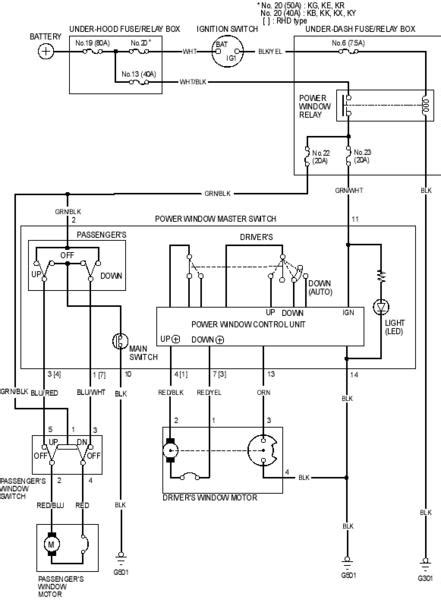 honda civic power window switch diagram wiring diagram  schematics