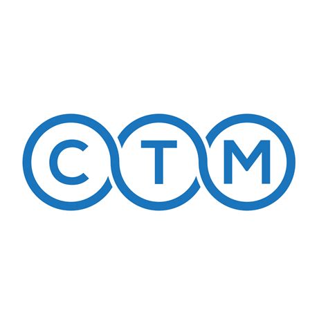 ctm letter logo design  black background ctm creative initials