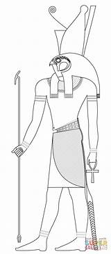 Horus Egypt Ancient Egizi Anubis Egizie Gods Egizia Sarcophagus Divinita Supercoloring Facili Egitto sketch template