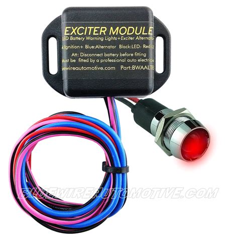 alternator exciter chrome battery mm led warning signal module bluewire automotive