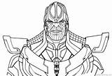 Thanos Coloring Avengers Infinity War Pages Drawing Printable Line End Game Print Kids Marvel Fortnite Color Colorpages Bettercoloring sketch template