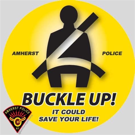 [amherst police ny] seat belts save lives buckle up it could save