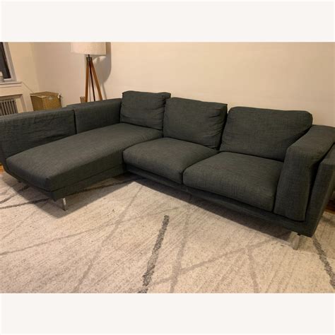 ikea nockeby sectional sofa dark grey aptdeco