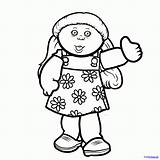 Cabbage Patch Coloring Kids Pages Drawing Doll Draw Clipart Clip Step Library Popular Choose Board Coloringhome sketch template