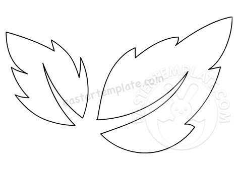 rose leaves template easter template