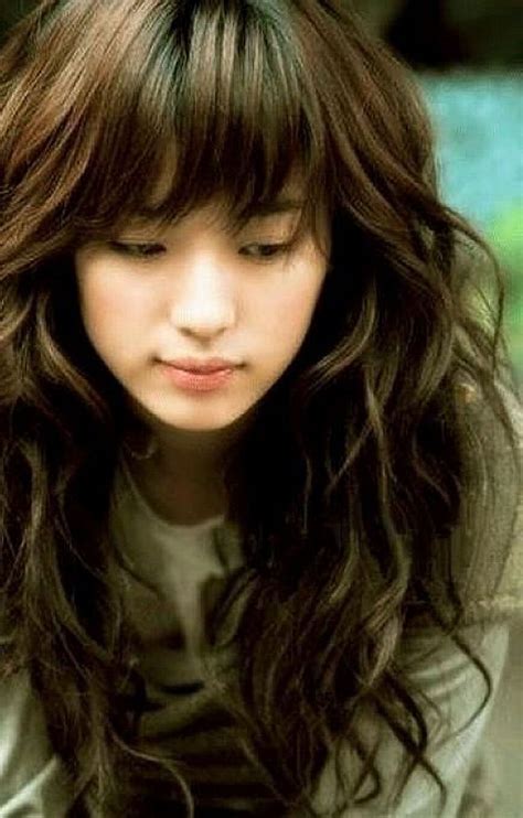 the most ideal cute asian hairstyles with bangs wavy haircut