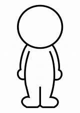 Coloring Outline Person sketch template