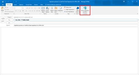 signature management signature preview  outlook previewing signatures  outlook
