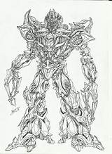 Megatron Movie Drawing Transformers Drawings Getdrawings Deviantart sketch template
