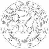 Pages 76ers Logos Sheets Sixers Coloring1 Cavs Hawks sketch template