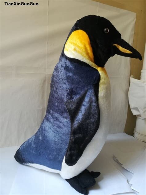 lovely penguin plush toy large cm blue penguin soft throw pillow