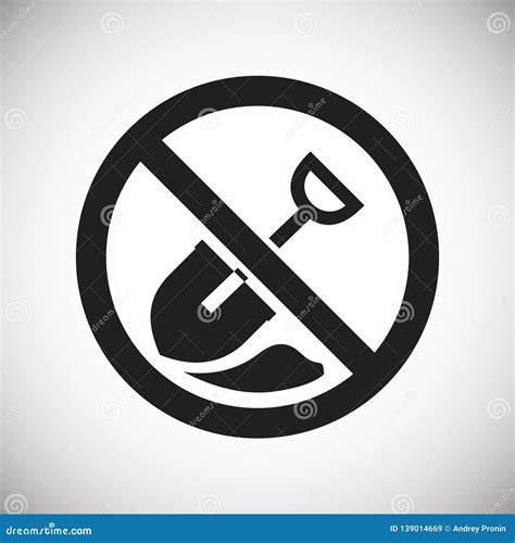 digging allowed sign  white background  graphic  web design modern simple vector