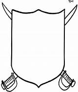 Outline Arms Coat Plain Crest Family Blank Template sketch template