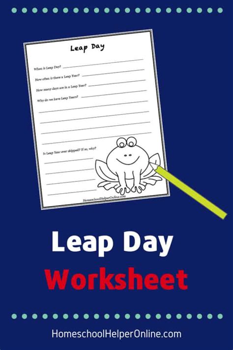 leap day worksheet homeschool helper