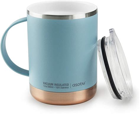 asobu ultimate stainless steel ceramic  coating insulated mug  oz blue walmartcom
