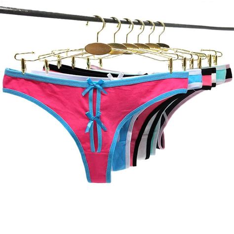 2019 women underwear mature ladies cotton thongs briefs plain colors