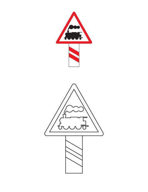 railroad signs coloring pages