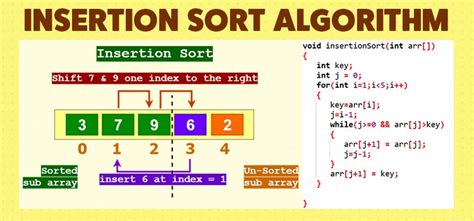 insertion sort algorithm   code sorting algorithms data